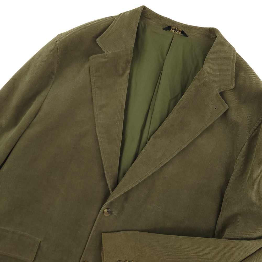 Structure Blazer Mens XL Green Cotton Corduroy Sport Coat Casual Jacket